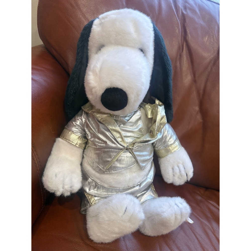 Vintage 35th Anniversary Snoopy‎ Plush 1/5000 Limited Edition Metallic Silver